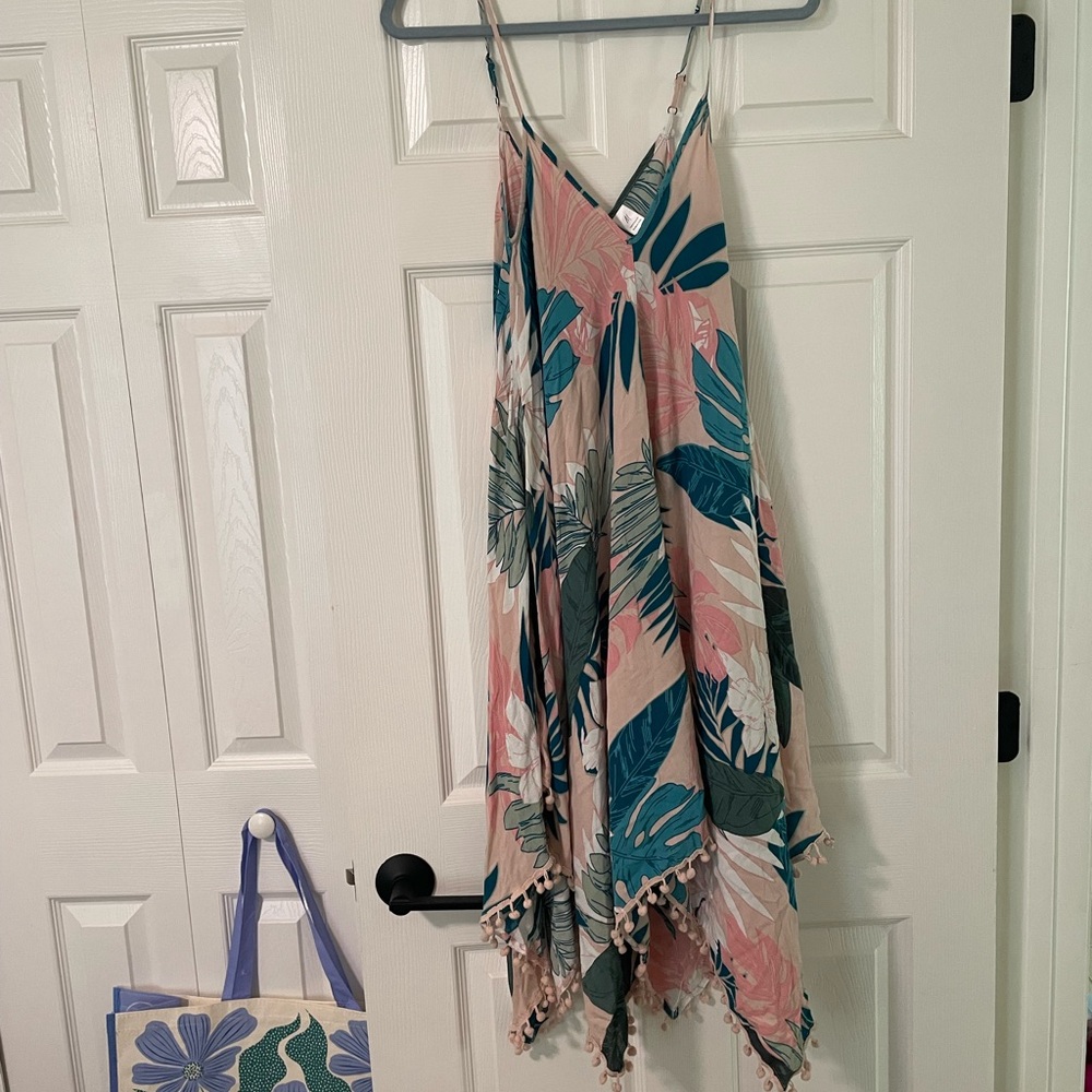 Japna Tropical Leaf Print Dress